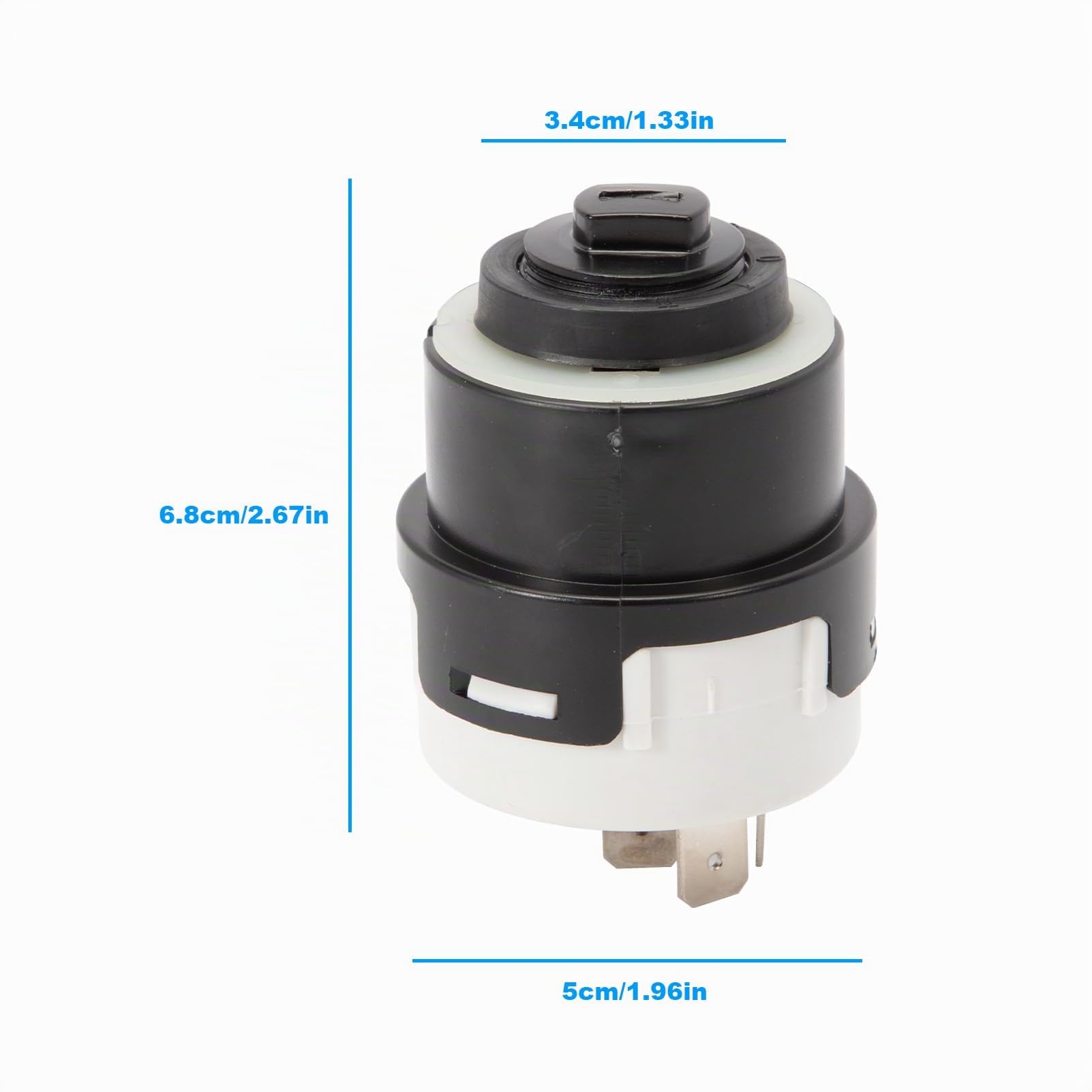 Interruptor de encendido 12/24 V, Clausor de Arranque para Maquinaria Agrícola y de Construcción, apto para Deutz DX 07 Same Case Zettelmeyer Schaeff 2 llaves 14603/603 universal