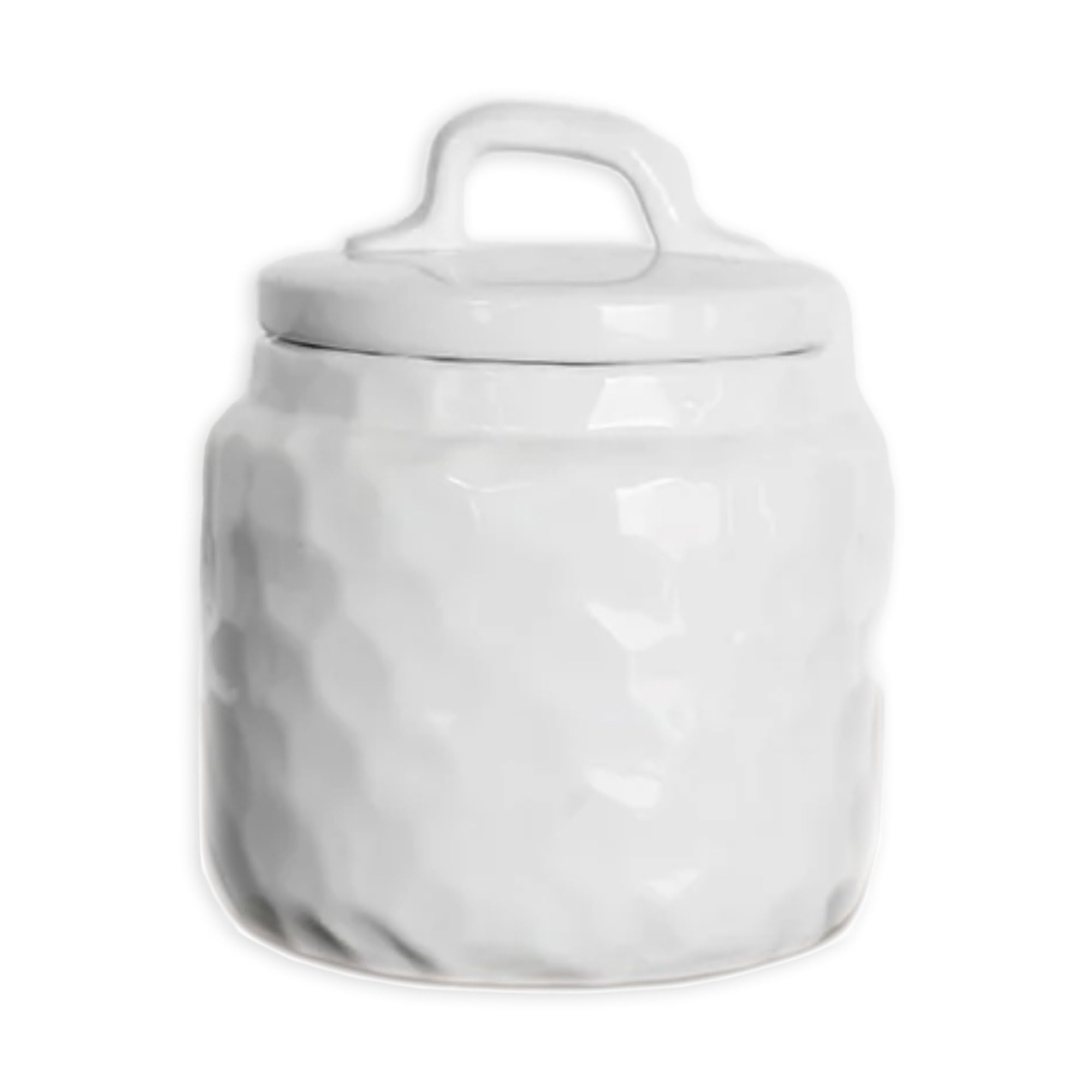 Photo 1 of 100 North Multipurpose Storage Matching Lid, White 6 Inches Ceramic Canister Jar