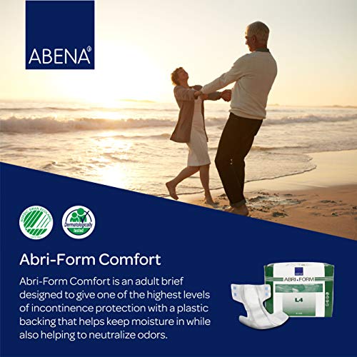 Abena Abri-Form Comfort Plastic-Backed Briefs, Level 4, (Medium To Large Sizes) Large, 12 Count #TOP5