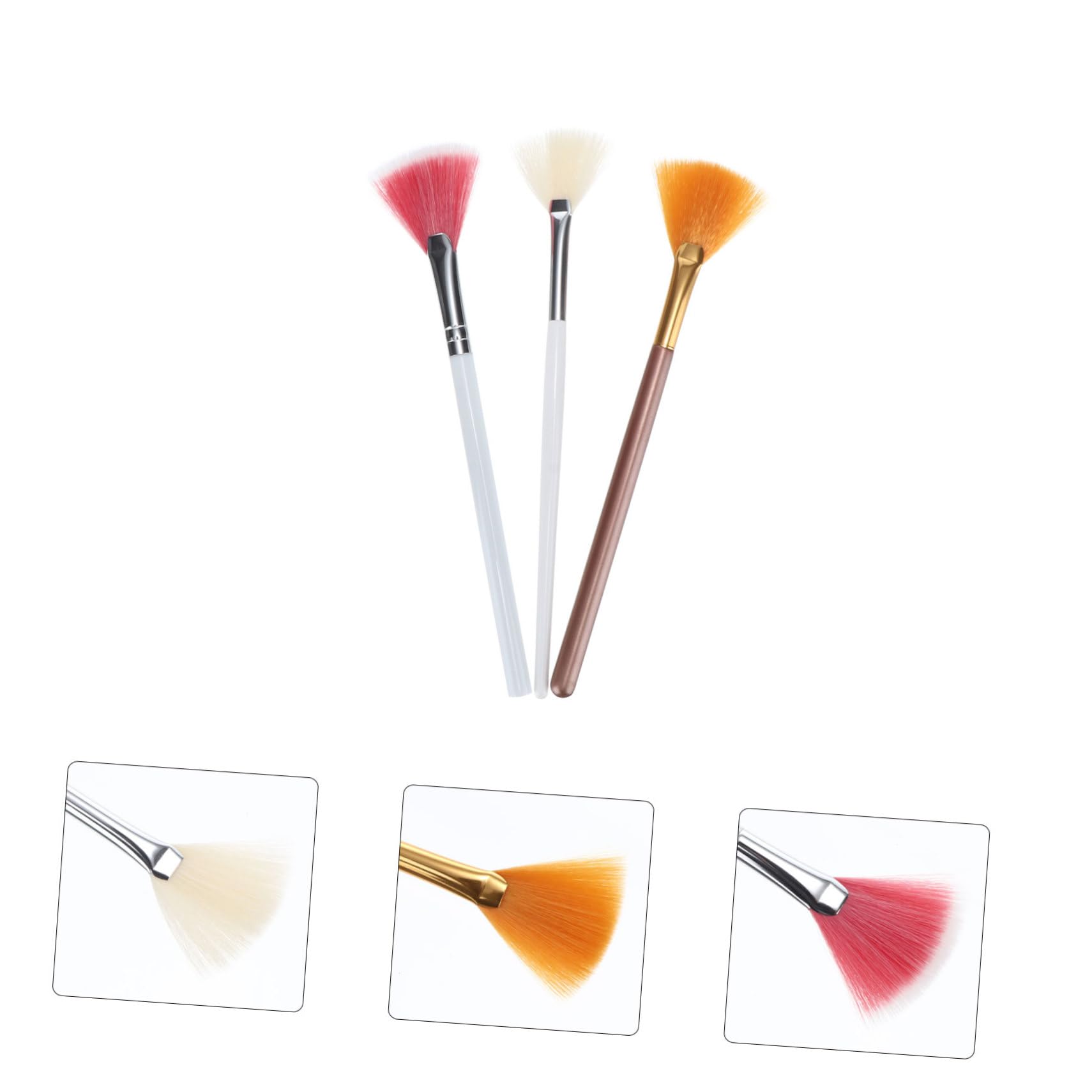 POPETPOP 15pezzi Pennelli Per Make up Forma Di Per Illuminante e Ombreggiatura Strumenti Cosmetici Professionali Per Uso Quotidiano e Occasionale Manico Ergonomico Per Creare Look Perfetti