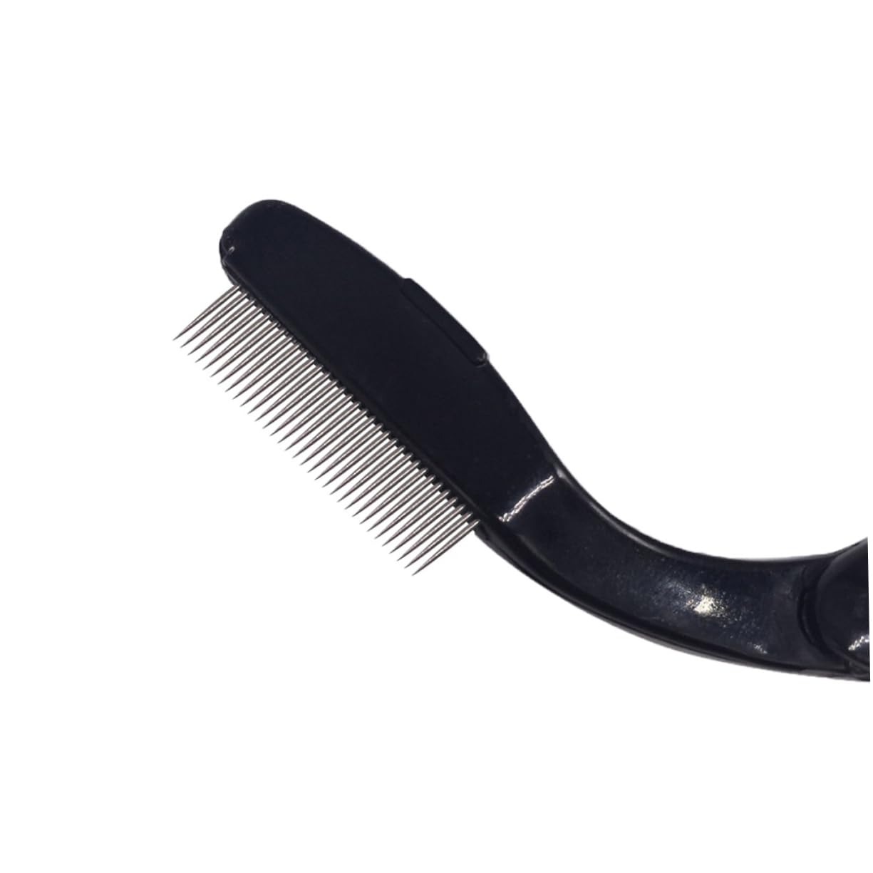 FOMIYES Metal Tooth Eyelash Combs 4pcs Curved Eyebrow Comb Plastic Handle Folding Eyelash Curlers for Men