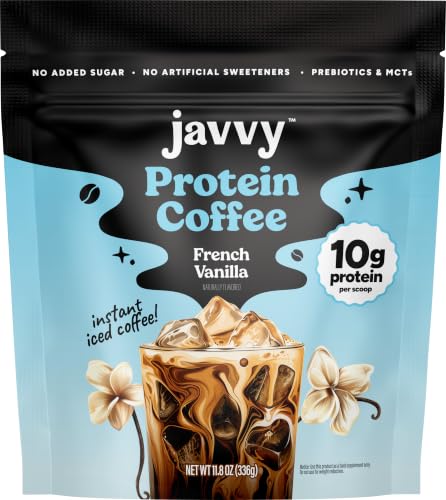 Image of Javvy Protein Coffee for Cold Brew & Iced Coffee, French Vanilla Bean, 2 Pack