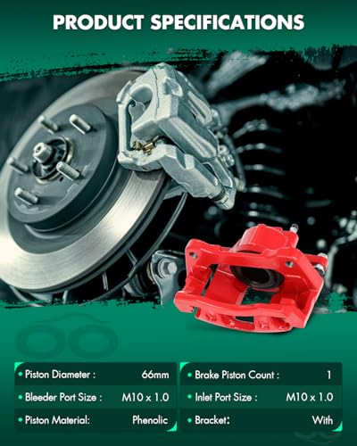 Image of SCITOO 18B5044 Disc Brake Caliper Assembly with Bracket Fit For Chrysler Town & Country,For Dodge Grand Caravan /Nitro,For Jeep Liberty /Wrangler,For Ram C /V 2012,For VW For Routan 2009-2012