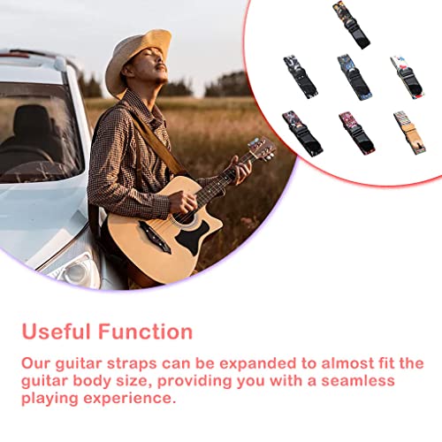CIVVOPSSW Sangle de guitare acoustique Instrument ceinture d’épaule Pick Pocket basse pièces de rechange, Grille de… - Les Beatles, Paul McCartney, John Lennon, RIngo Starr, George Harrison CIVVOPSSW Sangle de guitare acoustique Instrument ceinture d'épaule Pick Pocket basse pièces de rechange, Grille de… – Image 5