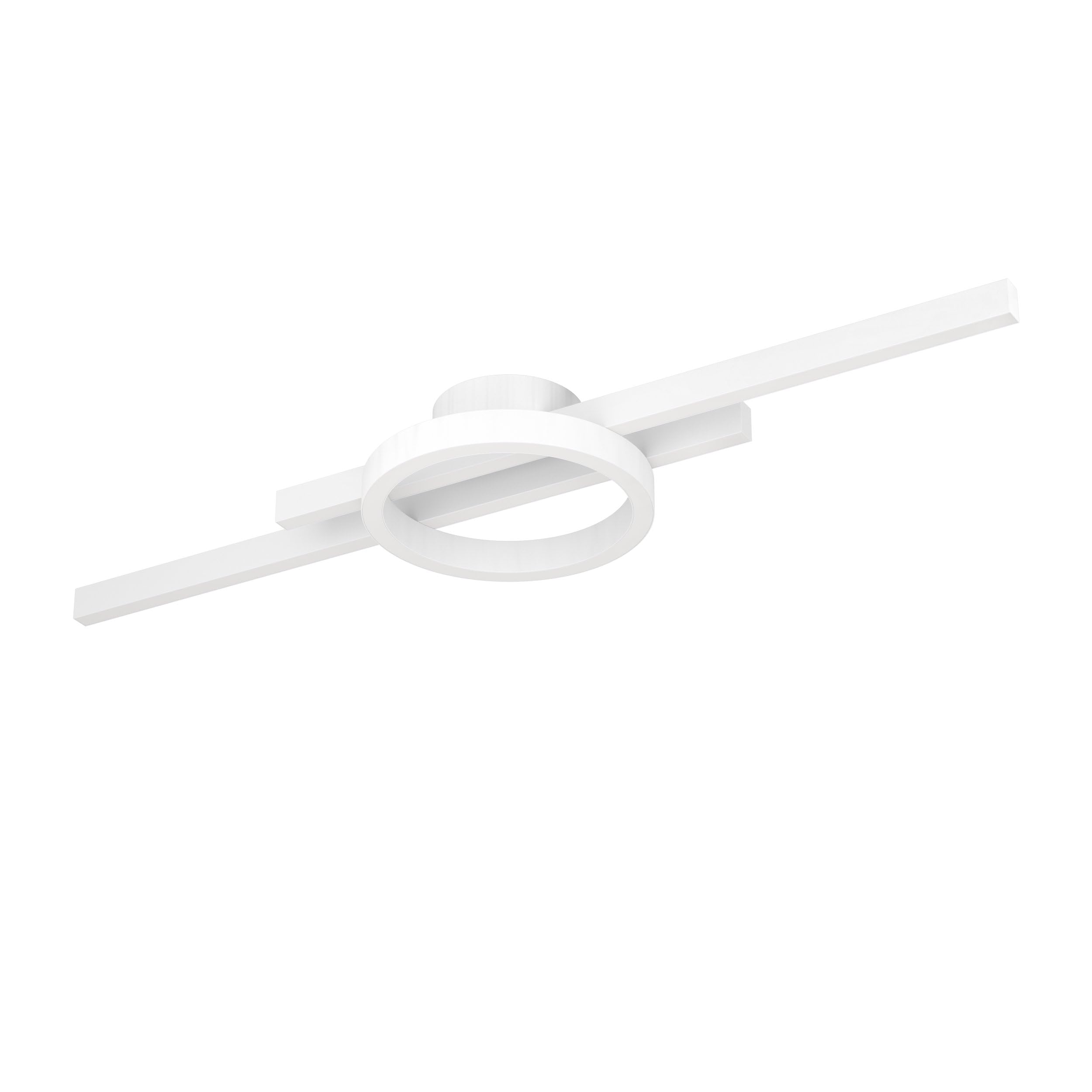 Eglo Amandolo Lámpara led de techo regulable con mando a distancia | con diseño geométrico, hecha de metal blanco, blanco cálido-blanco frío, retroiluminación RGB