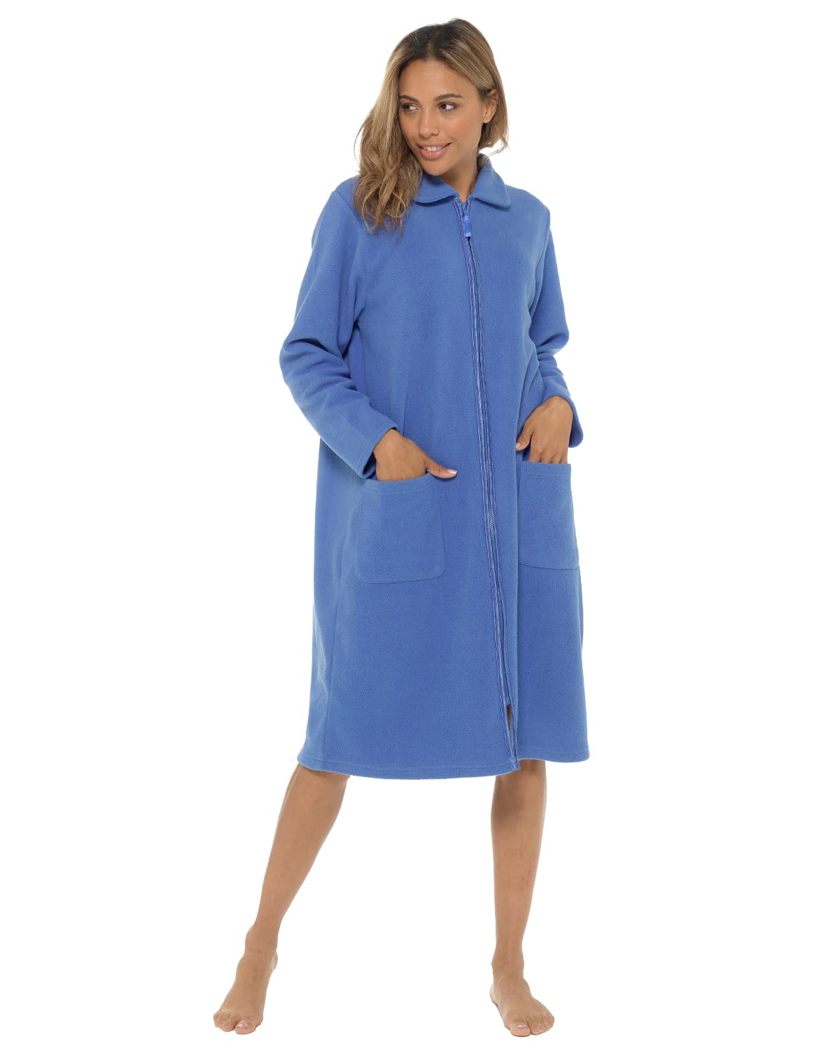 Undercover Ladies Zip Fleece Gown LN730UC Blue 22-24