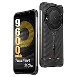 Ulefone Power Armor 16 Pro Smartphone Portable Incassable 2022, 3.5W Grand Orateur, Android 12 Téléphone Débloqué 4G, Batterie 9600mAh,4Go+64Go, 16MP+8MP, 5.93'Smartphone Etanche, GPS/NFC/FM/OTG, Noir