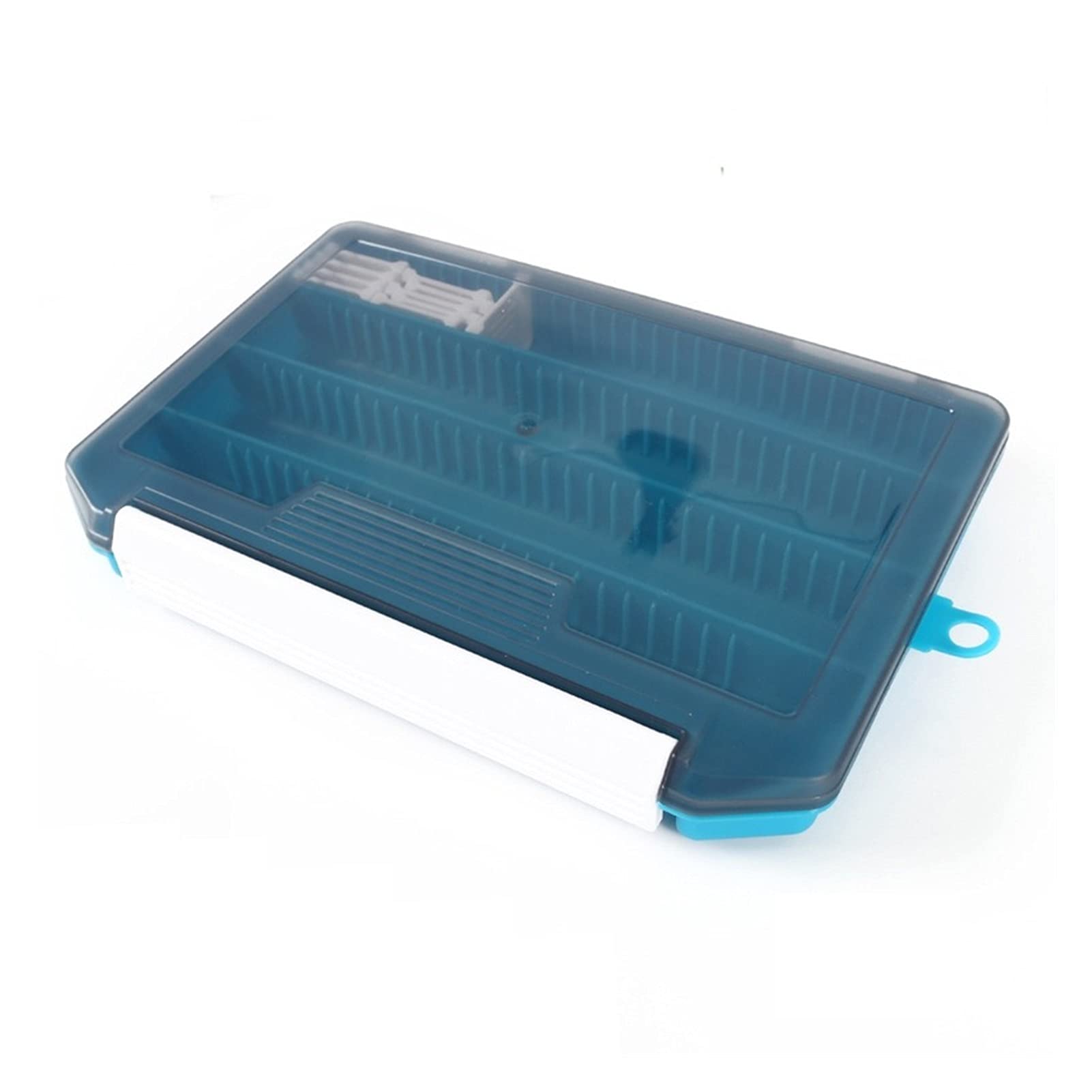 Angelzubehör Tragbare Angelkupplungskasten Lagerung mit abnehmbaren Teilern Angelzubehör Lagerung Angelgerät Zubehör Organizer Box Kleinteilebox (Color : Blauw)