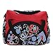 Wickeltasche Kinderwagentasche Babytasche Pflegetasche Windeltasche Baby (Rot Schwarz Blau Eule)