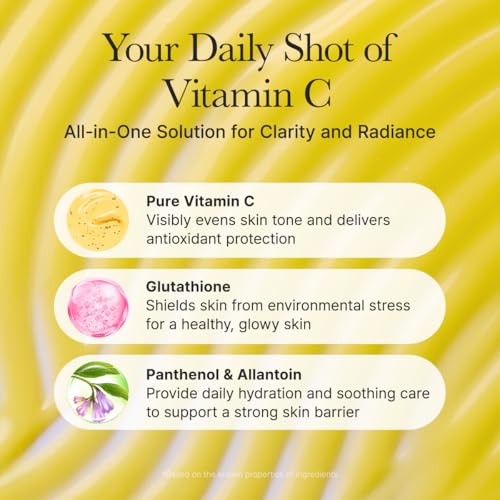 Image of Arencia Vitamin C Booster Shot Serum with Glutathione, Niacinamide and Vitamin E for Dark Spot Care, Fine Lines & Wrinkles, Glass Skin, Korean Skincare 10ml /0.33 fl.oz