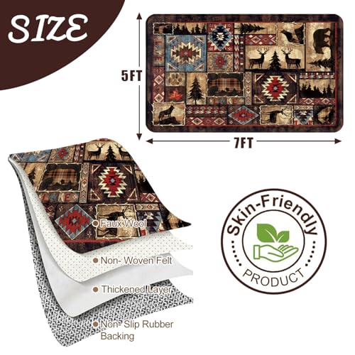 Tapete decorativo rustico 3x5 pies Seimip miniatura 2