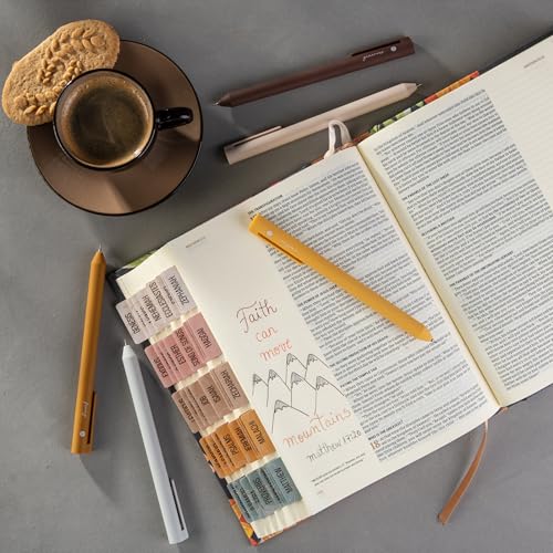 Image of DIVERSEBEE Gel Ink Pens Assorted Colors, 0.5 mm Fine Point, Bible Pens No Bleed Through with Cute Fine Tip, Bible Study Journaling Supplies Set, 5 Pack (Brown)