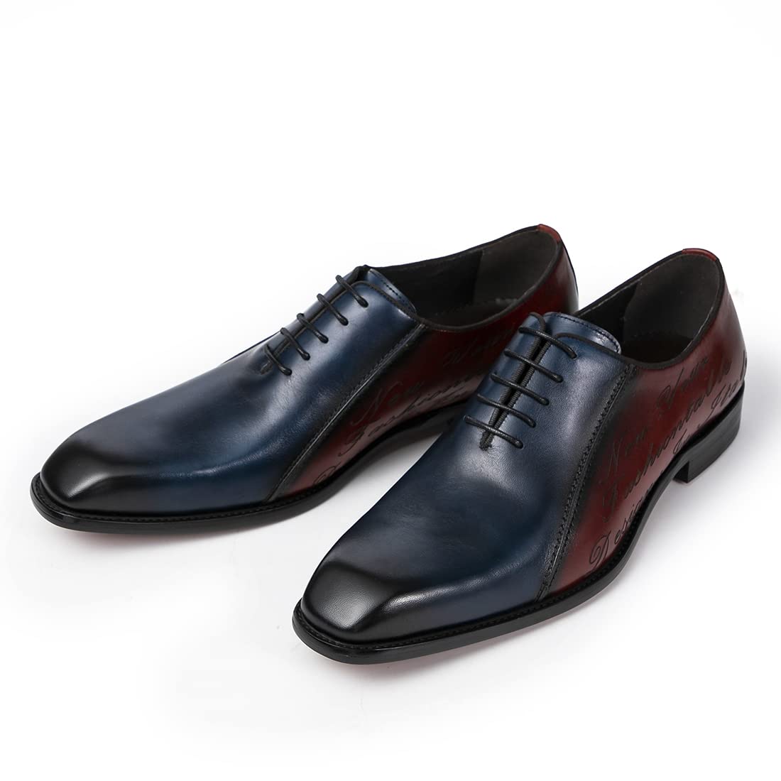 Scarpe Formali in Pelle Fatte a Mano da Uomo Oxfords Basse Stringate Scarpe Eleganti per Matrimoni Feste e Affari