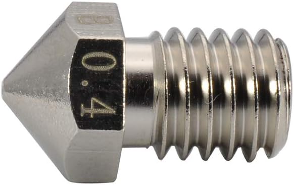 4pcs 3D Printer M6 Thread Plated Wear Resistant V6 Nozzle 0.4mm / 3.0mm Compatible with V5 V6 Hotend/Titan Aero extruder/Ultimaker 2+ Extended Olsson Block Hotend (4pcs 0.4mm)
