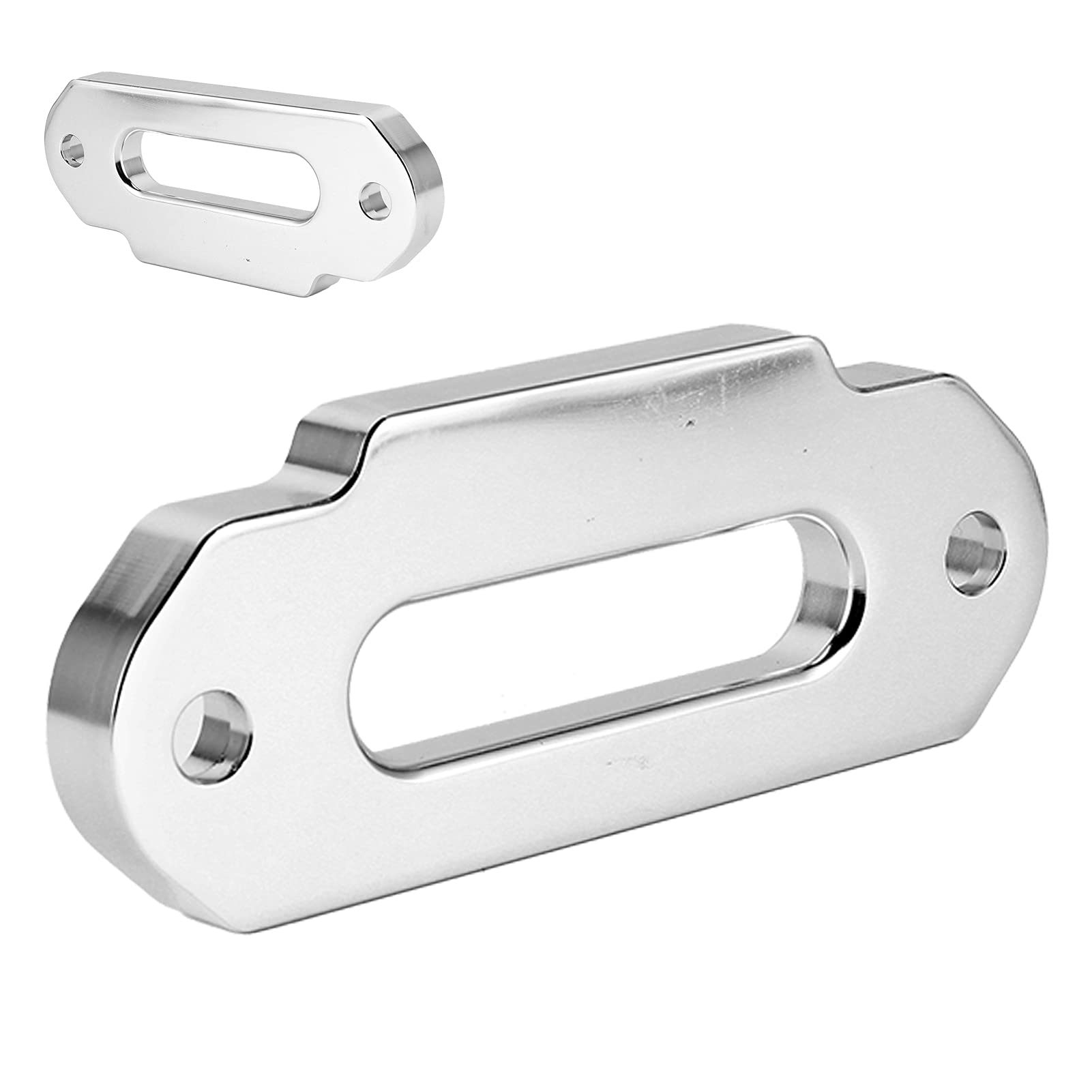 Aramox Guida Verricello Passacavo in Alluminio per Fune Sintetica 2500-4000 Libbre con Passo 124 mm, Accessorio Offroad
