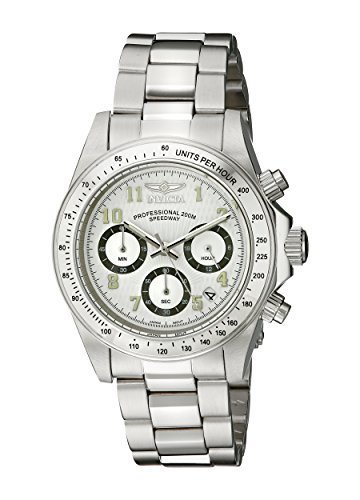 CrN^ Invicta Men's Y jp 17023 Speedway Analog Display Japanese Quartz Silver Watch v [sAi]