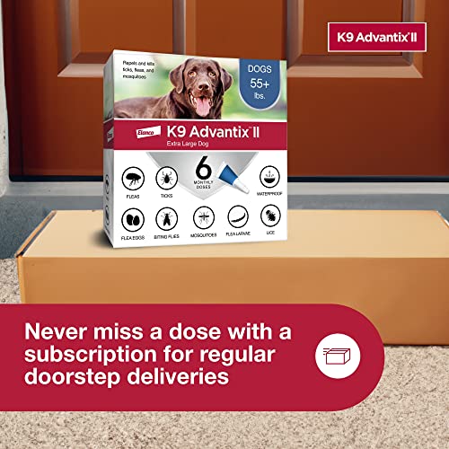 K9 Advantix Ii Xl Dog Vet-Recommended Flea, Tick & Mosquito Treatment & Prevention | Dogs Over 55 Lbs. | 6-Mo Supply #TOP7