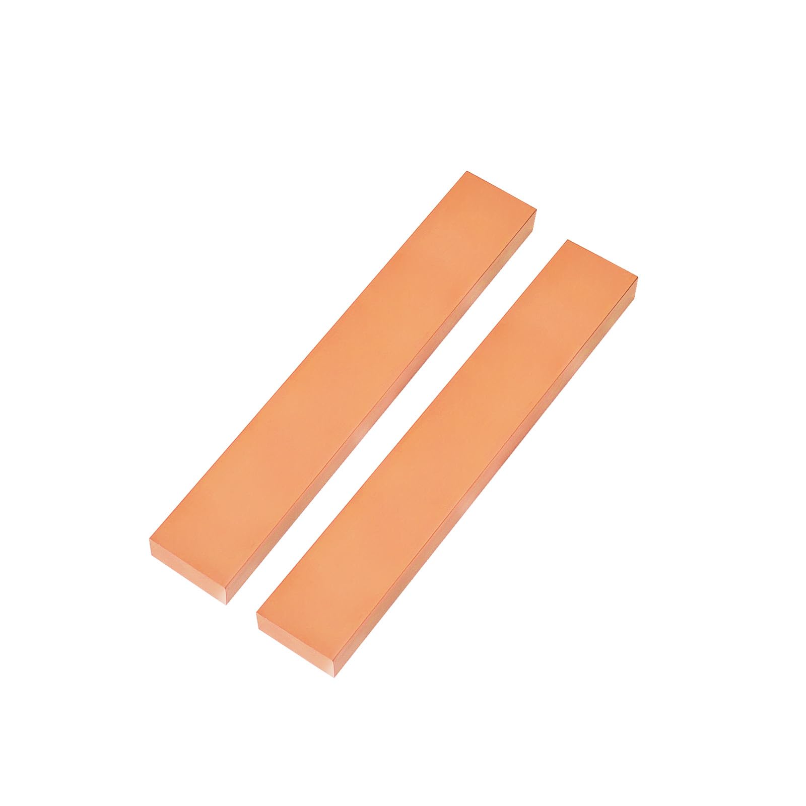Lot de 2 barres plates C110 en cuivre pur 99,98 % pour galvanoplastie (2 pièces, 10 x 25 x 152 mm)