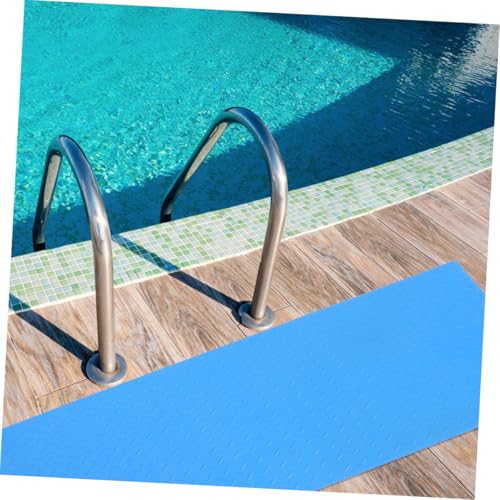 Alfombrilla antideslizante para escalera de piscina azul miniatura 4