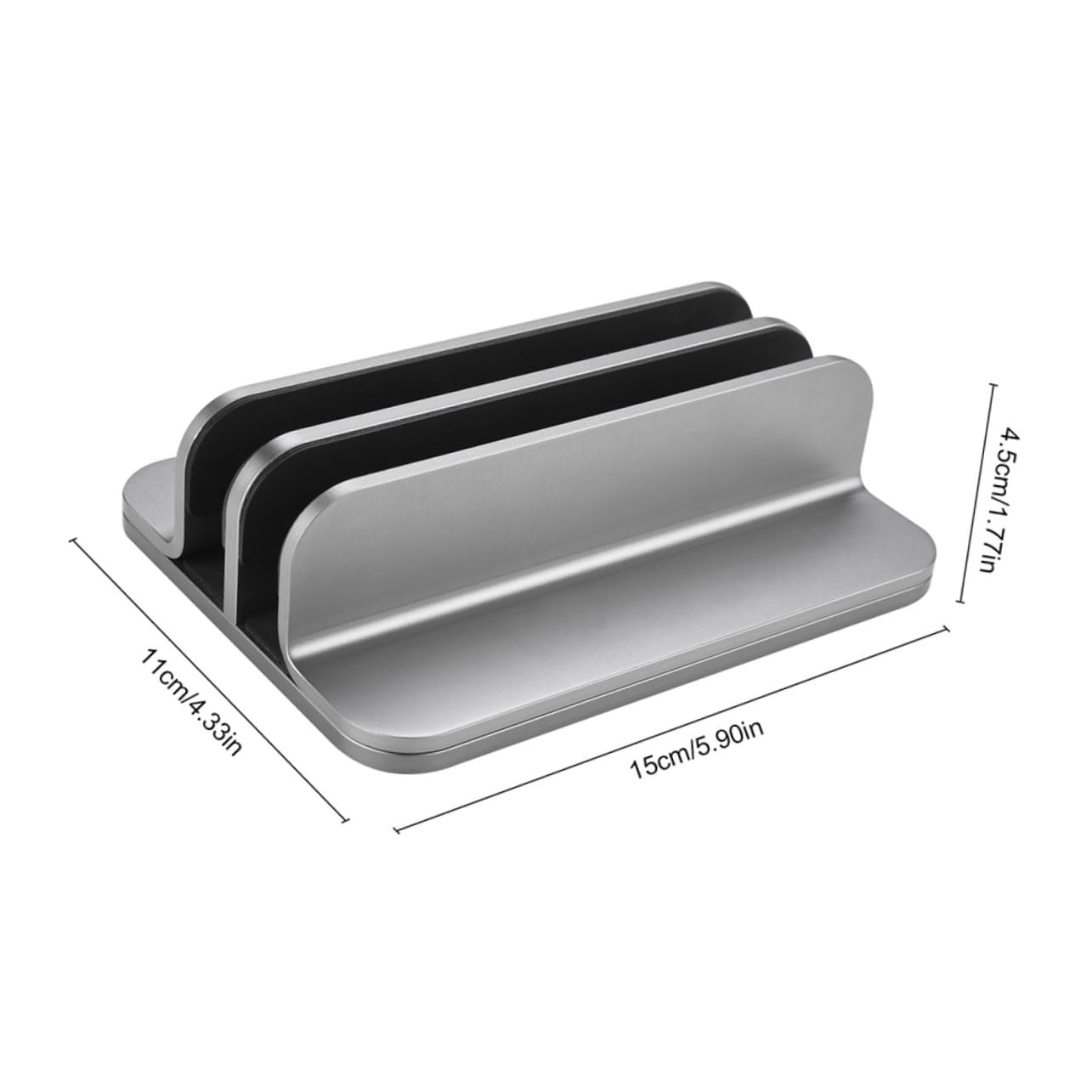 UKCOCO Soporte Vertical Doble para Portátil Base de Aluminio para Tableta Soporte para Escritorio de Oficina Diseño Moderno