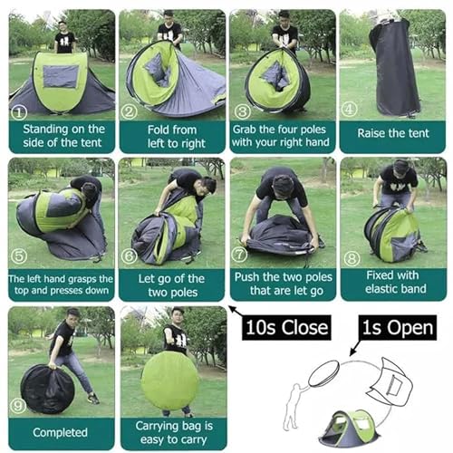 Carpa de camping para 2/3/4 personas, impermeable, portátil miniatura 4