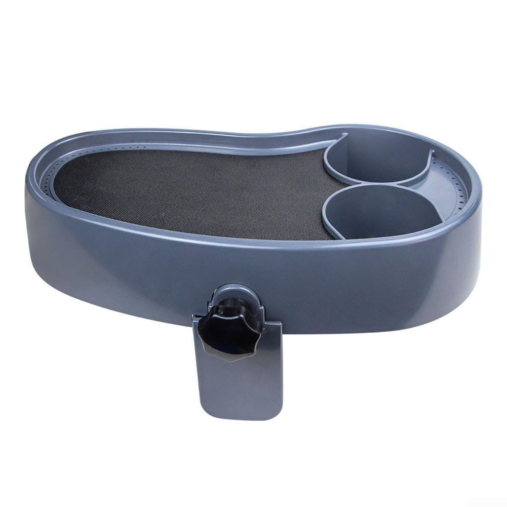 Bandeja para bañera de hidromasaje, 40 cm, color negro, con clip ajustable, antideslizante para la superficie, portavasos dobles para bebidas, teléfono, aperitivos, relajante tiempo de baño