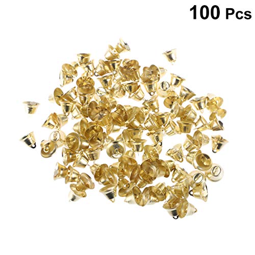 HEALLILY 100 Pcs Sinos da Liberdade de Ouro Sinos de Natal Jingle Bells Minic Sinos Artesanais Sinos