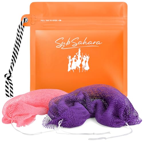 Esponja africana auténtica SubSahara pack de 2 piezas para exfoliación corporal diaria