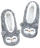 DICUIRD Womens Slipper Socks Low Cut Comfy&amp;Warm Animal Non-skid Bedroom Slippers(Owl, 8-10)