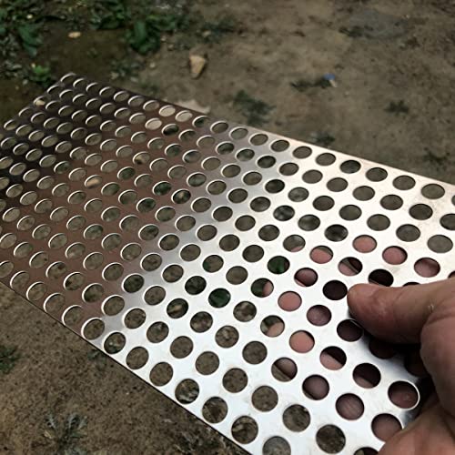 FengYoo Lochblech Edelstahl Lochgitter Edelstahl Gitter 10 mm Loch Stärke 0.9mm 306mmX156mm -Lochbleche - Lochgitter Metall