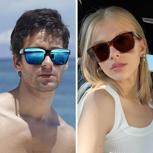Image of GEGURI Polarized Sunglasses Fit Over Glasses for Men Women, Oversized Square Sun Glasses UV400 Protection Shades