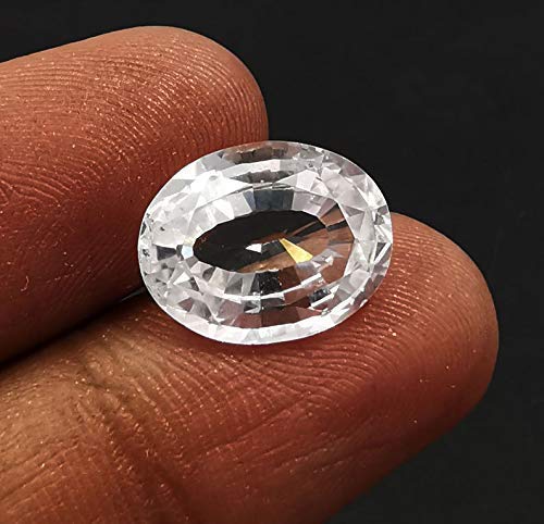 Saphir blanc naturel de 10,62 carats certifié pour éviter les contrefaçons - 2