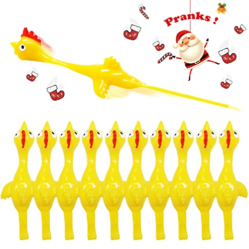 Namii W Slingshot Chicken Rubber Chicken Flick Chicken Flying Chicken Flingers Stress Gag...