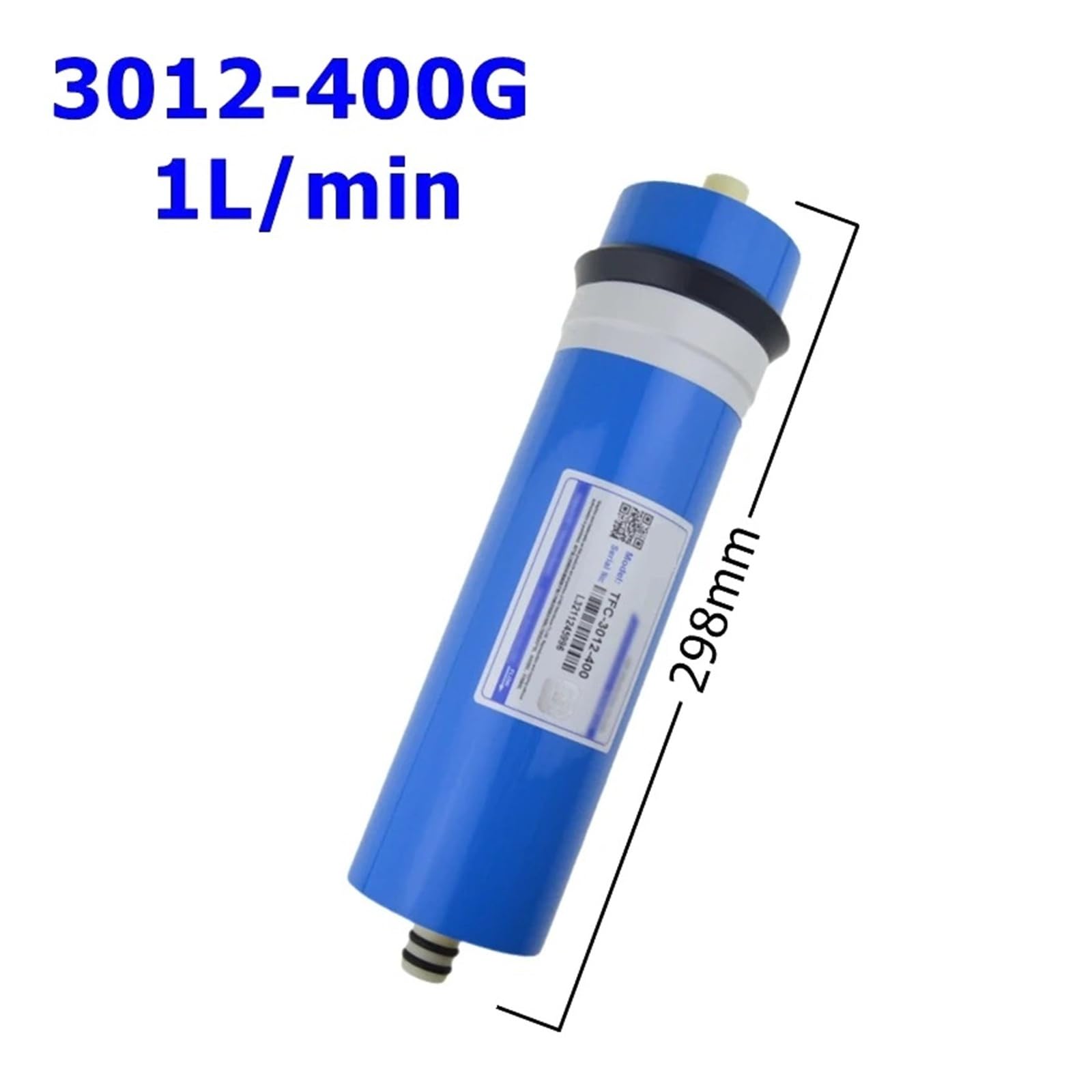 1 cartuccia di ricambio for filtro a membrana for osmosi inversa, 1812 2012 3012 3013 50G 75G 100G 150G 200G 300G 400G for purificatore d'acqua domestico RO Con elevata velocità di filtrazione(3012-40