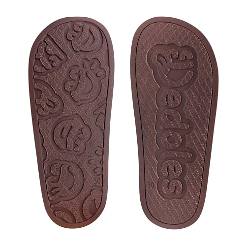 Dedoles Badeschuhe & Hausschuhe Damen Herren & Kinder Badesandalen lustige Designs Bücher Kaffee Party Pizza Fuchs Bär Lama Wolken Geschenk, Farbe: Waldigel, Gr.: 35 EU 3