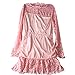Oulifa Womens Empire Waist Long Sleeve Allover Floral Lace Bodycon Mini Dress Pink