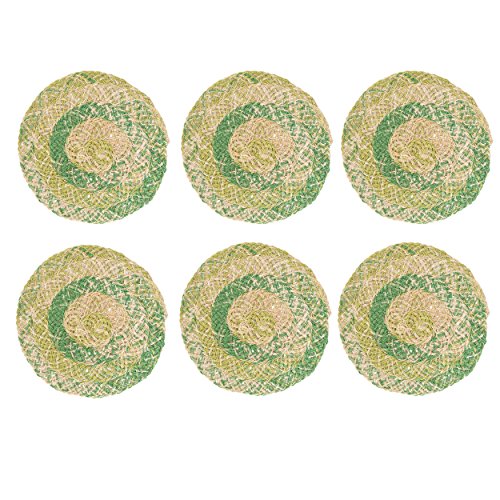 Set de 6 cargadores redondos de algodón verde miniatura 2