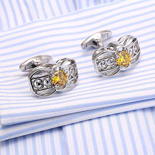 XKSWZD Gemelos Calidad Moda Hombres Joyas Camisa Gemelos Pajarita Puños