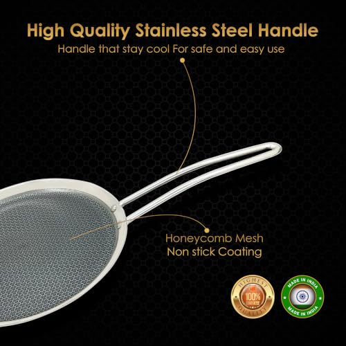 Image of Thermador Triply Honeycomb Mesh Dosa Tawa -30 cm | Induction & Gas Compatible | Stainless Steel Triply Cookware | Crispy dosa tawa (30)