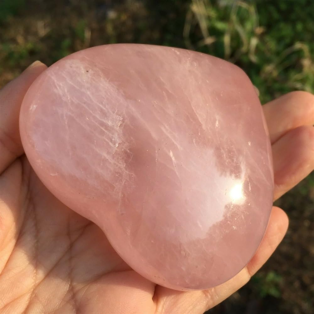 FOPURE Rose Quartz Crystal Heart
