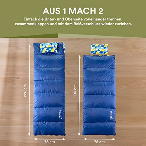 Skandika Iceland Double Schlafsack mit Flanell Innenfutter