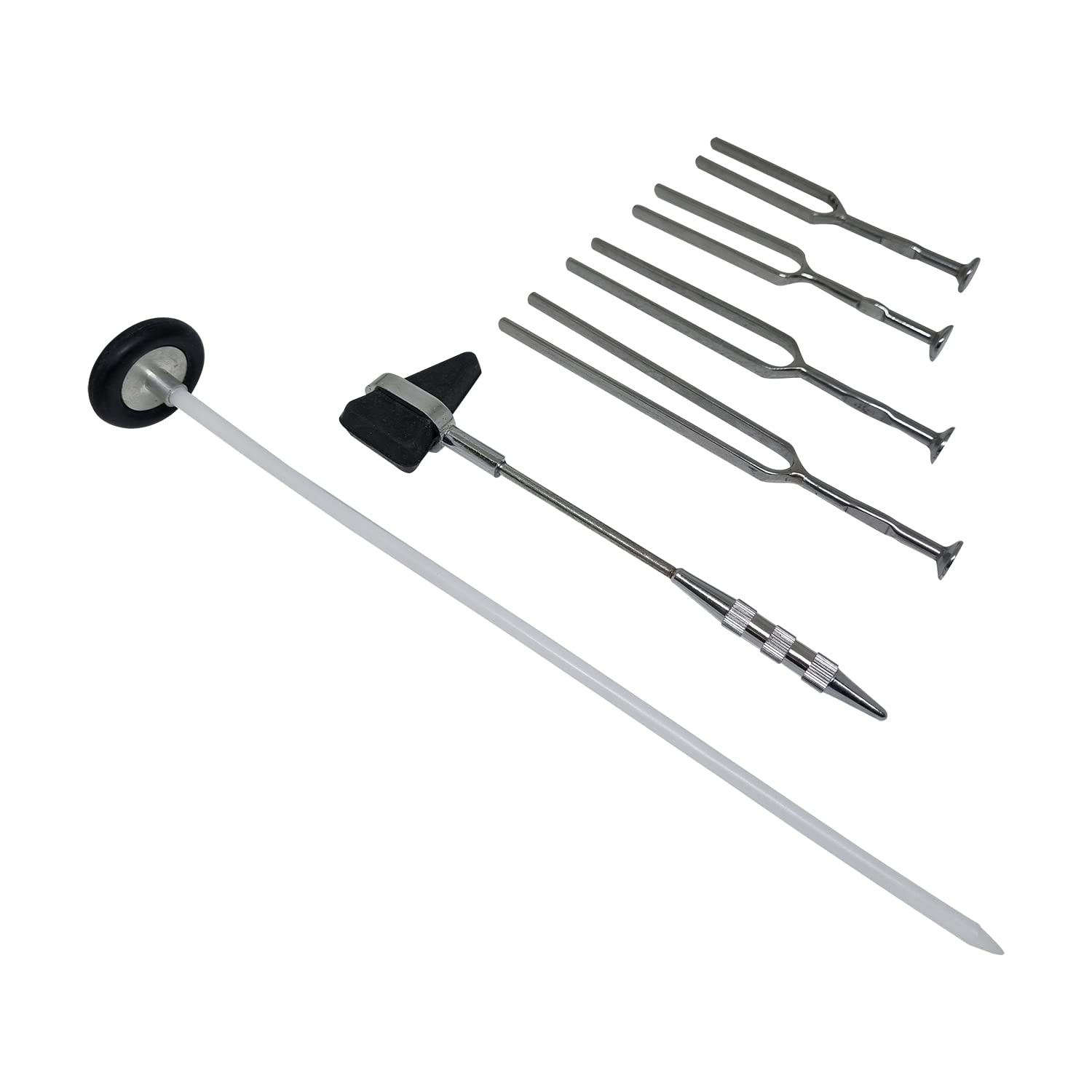 Sahyog Wellness Queen Square Pattern Knee Hammer & Percussion Knee Hammer with Tuning Forks (Set of all 4-128 Hz, 256 Hz, 512 Hz & 1024 Hz) (B0BRBG9XXQ) Amazon Price History, Amazon Price Tracker