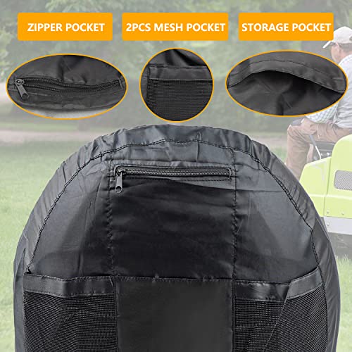 Image of Riding Lawn Mower Seat Cover,Waterproof Tractor Seat Cover fits Tractor Seat Backrests 18 inch - 21 inch H Without Armrests, Approx 18.8 inch W