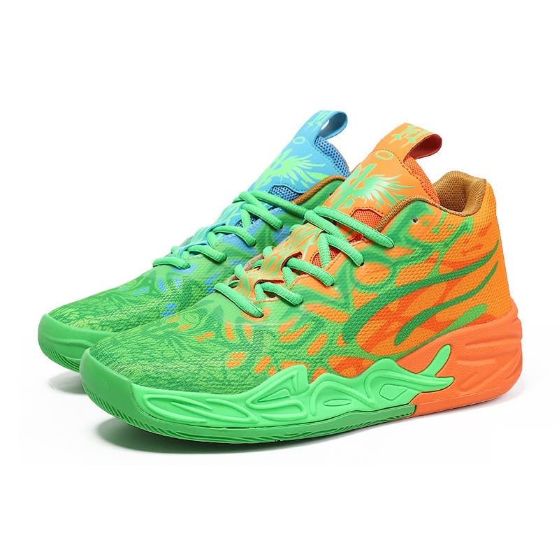 BINQER Chaussures de Basket-Ball for Hommes, Maille Respirante, Chaussures Sport à la Mode, Loisirs(Multi-colored1,37 EU)