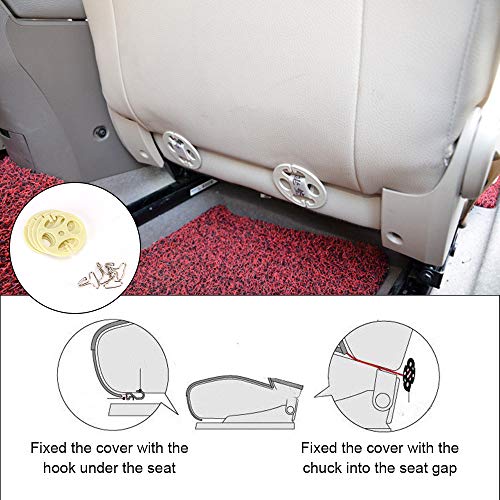 D-Lumina Back Seat Cover - Car Rear Seats Bottom Cushion, Auto Bench Protector, Black Breathable Pu Leather, Bamboo Charcoal Filled, Universal For 4 Season (51.97 X 23.23 Inch) #TOP5