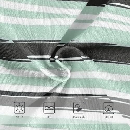 Girls' Sport Panties Organic Cotton Toddler Underwear for Toddlers Mint Green Striped3