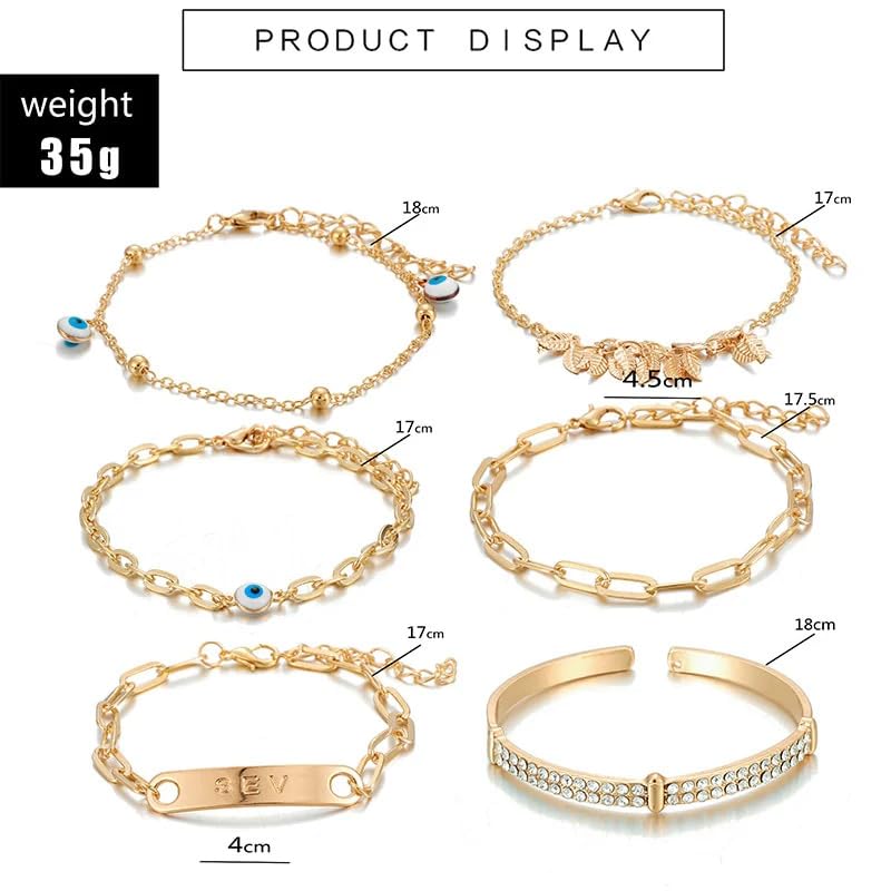 Women's Stackable Plated Jewelry Bracelet Bangles (Style 3)