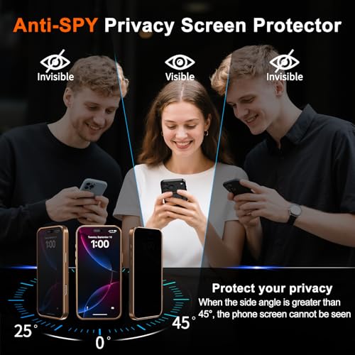 Image of for iPhone 17 Pro Max Case with Privacy Screen Protector, Brown