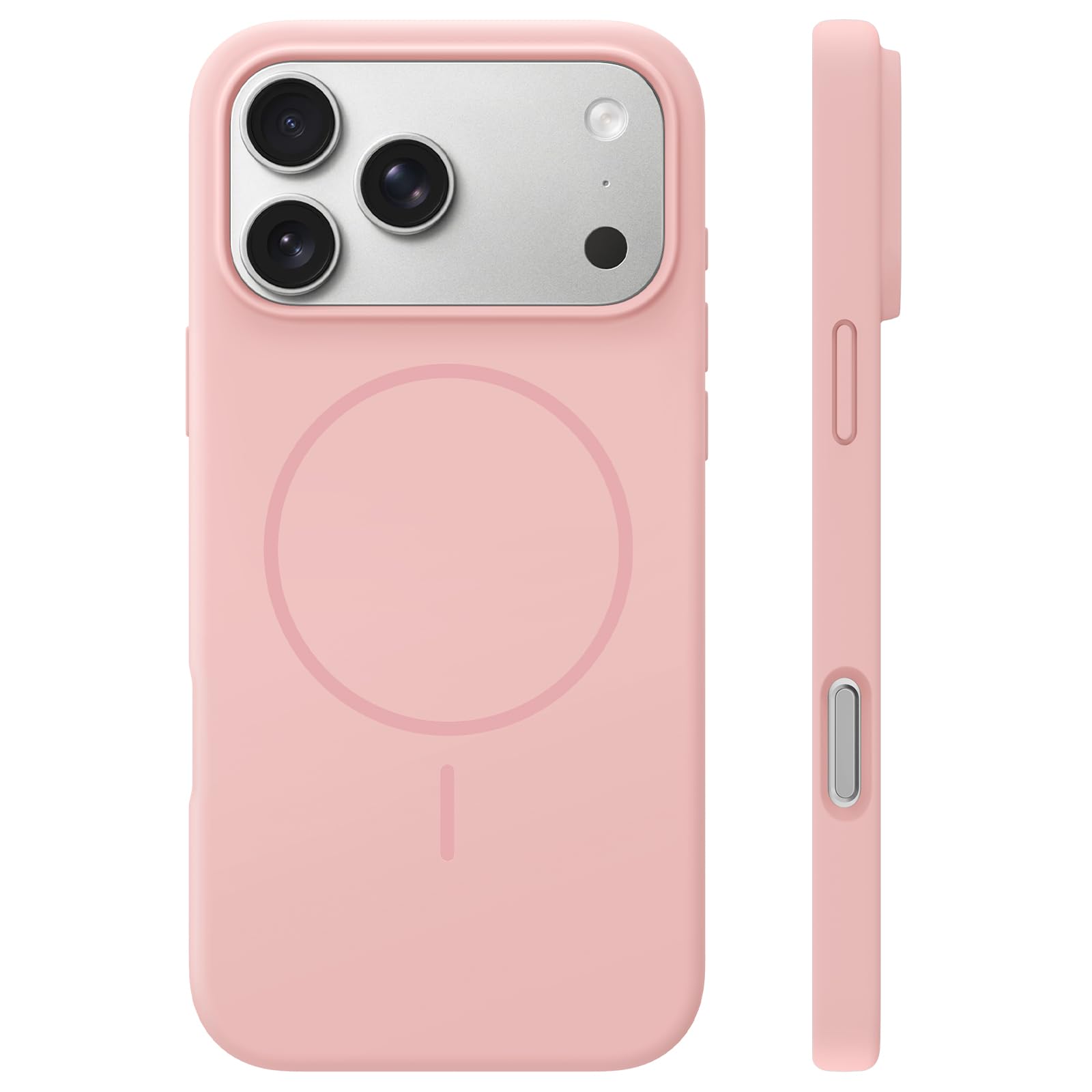TOCOL für iPhone 17 Pro Hülle, Flüssig Silikon Magnethülle, Rosa | Kompatibel mit Magsafe, Eingebauter Magnetring, Eingebaute Mikrofaser, Stoßfest Kratzfest Rutschfest Griff Anti-Fingerabdruck