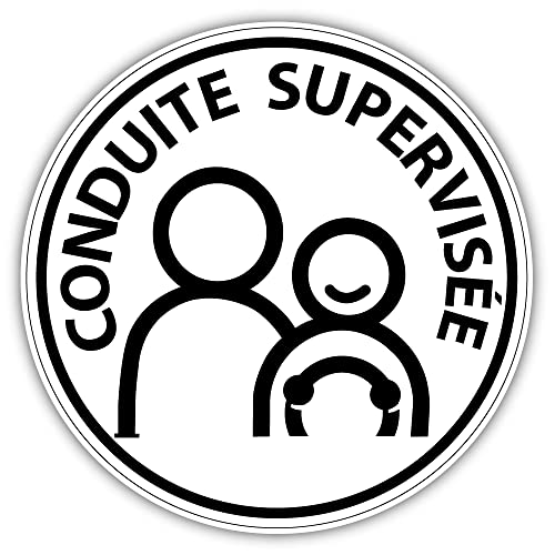IBEX STICKER Autocollant | Conduite supervisée | Voiture, Apprentissage Conduite, permis | Diamètre : 15 cm